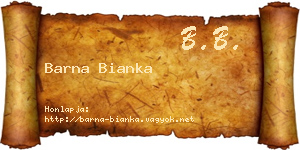 Barna Bianka névjegykártya