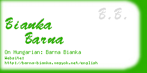 bianka barna business card